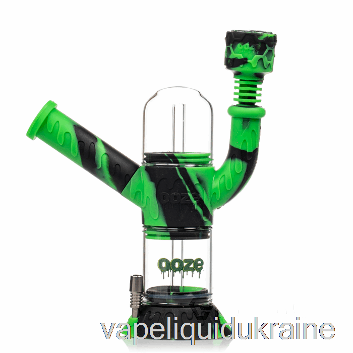 Vape Liquid Ukraine Ooze Cranium Silicone Water Pipe Chameleon (Black / Green)